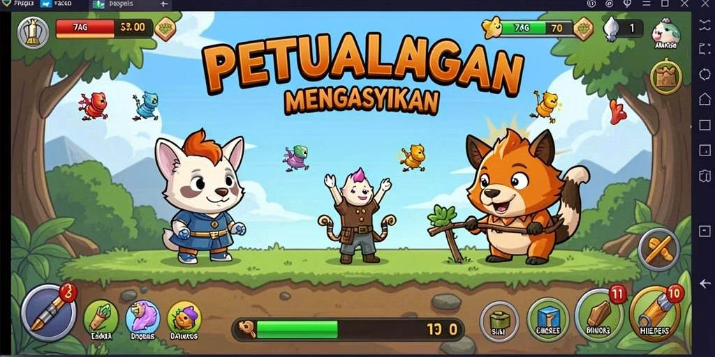 Tampilan permainan 77AG yang menarik saat memainkan mode Idle.