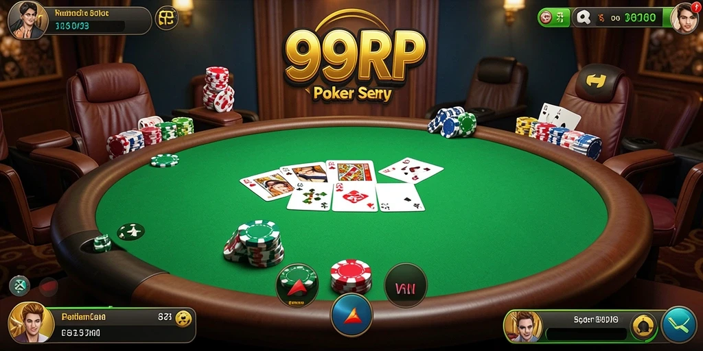 Tangkapan layar 99RP menampilkan gameplay poker yang intens dan nyata.