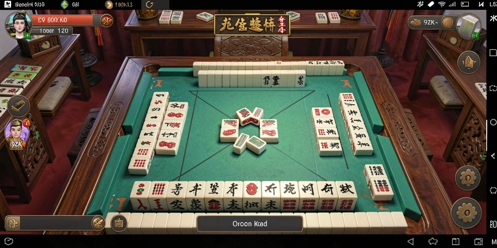 Tampilan showcase gameplay seru dari game Mahjong 9ZK.