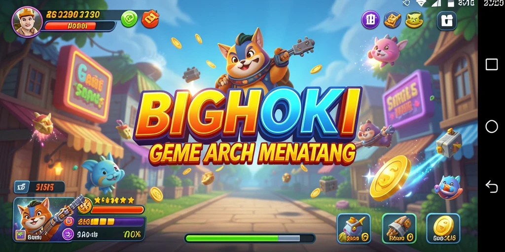 Tampilan menarik dari gameplay BIGHOKI yang menantang.