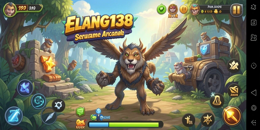 Screenshot gameplay ELANG138 yang menampilkan aksi arcade yang mendebarkan.