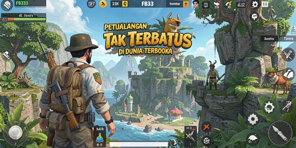 Tangkapan layar menampilkan adegan eksplorasi di dunia Open World yang kaya.