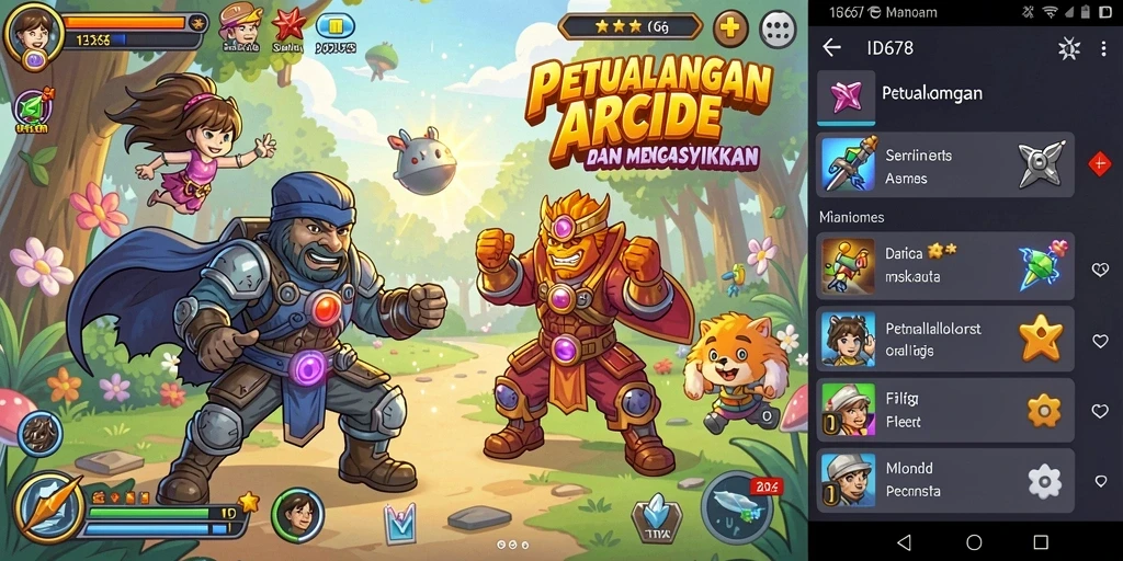 Tampilan gameplay seru dalam ID678 yang membuat ketagihan.