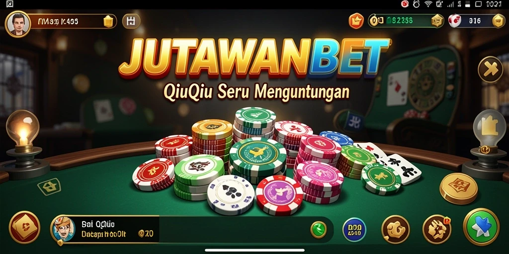 Screenshot utama JUTAWANBET dengan gameplay QiuQiu yang menarik.