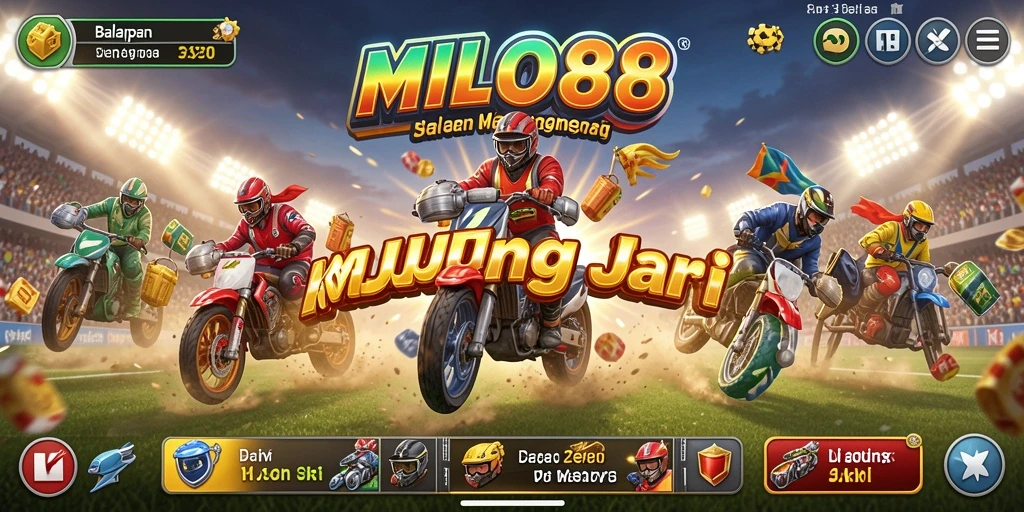 Tampilan gameplay seru dari balapan di MILO88.