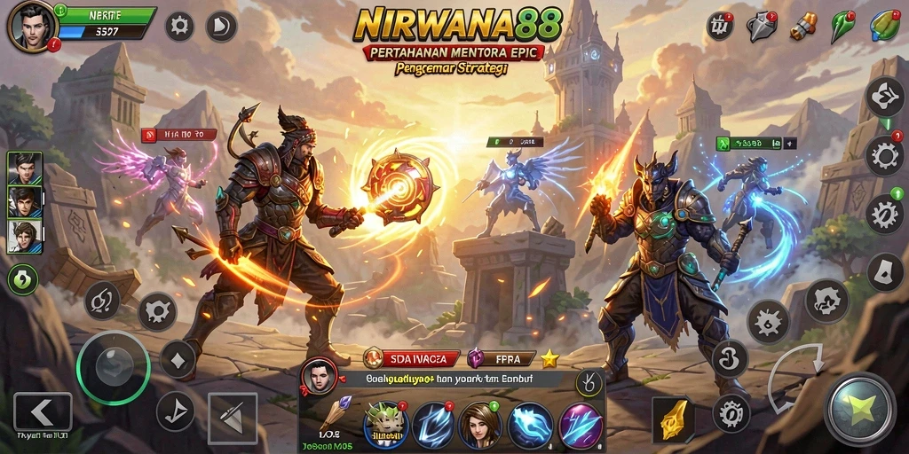 Gameplay menakjubkan di NIRWANA88 dengan berbagai menara dan musuh yang menantang.