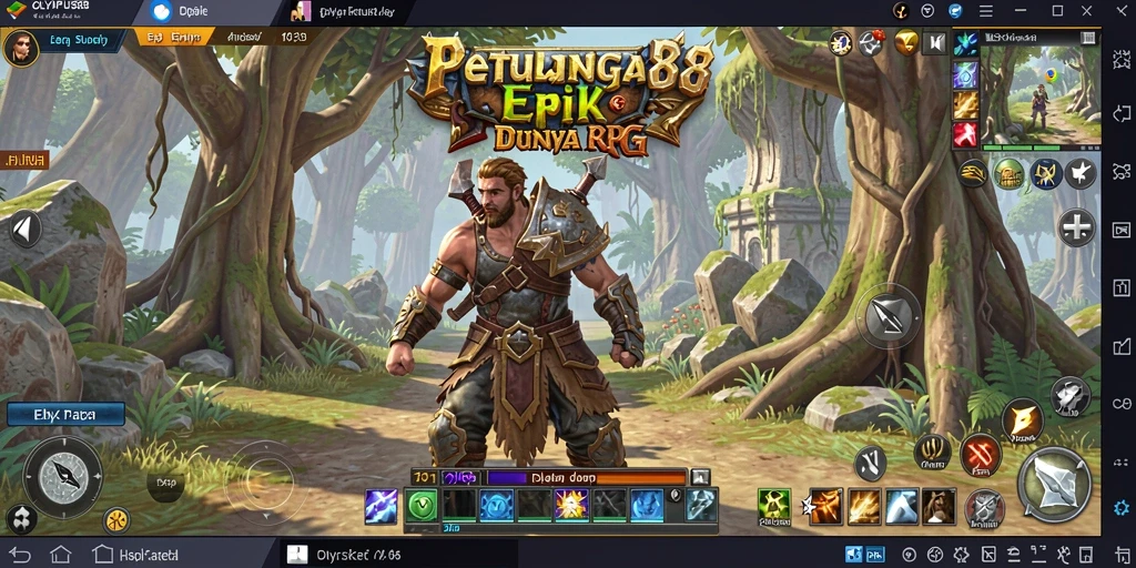 Screenshot OLYMPUS88 menampilkan aksi intense dalam pertarungan RPG.